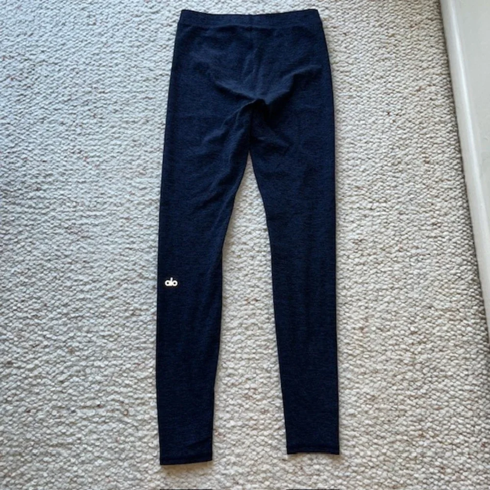 Alo Yoga Alosoft Leggings Space Dye Heathered Navy Blue XS